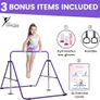Gymnastics bar for kids - A great piece of gymnastic equipment for home use for a range of ages - Rings and hand grips included Image 5