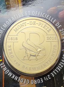 Belgium 2.5 Euro Base Metals Brilliant Uncirculated Coin 2018 - 400 years Mountain of Mercy - Belgian Coincard Catalogue