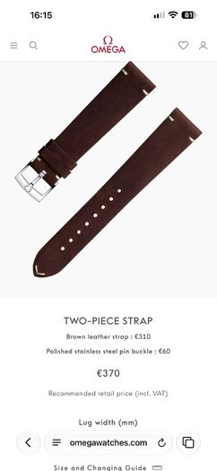 Omega Brown Leather Strap