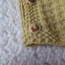Hand Knit Baby Cardigan & Booties Set:100% Merino Wool: 0-3 Months Image 3