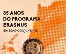 Portugal 2 Euro Commemorative Coin 2022 - Erasmus BU. Blister Card.