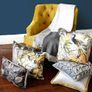 Peacock design feather cushion Image 5