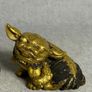 Guardian Lion statues - Gilt Bronze Image 2