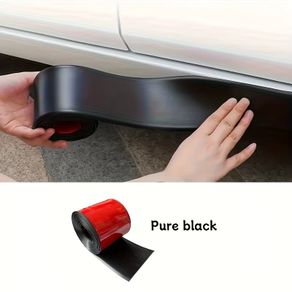 1PC 1/2/4m Self-Adhesive Car Door Edge Bumper Strip Scratch Resistant Protective Film Carbon Car Door Edge Wrapping Sticker