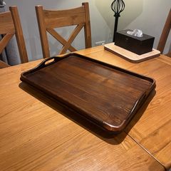Antique Oak & Copper Serving Tray