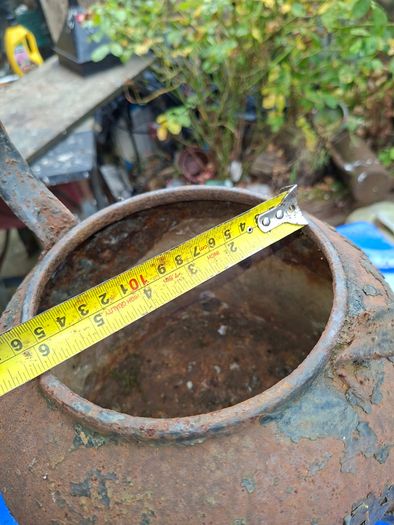 Antique Very Large Cast Iron Kettle, I don't see any cracks or breaks,