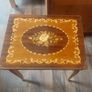 Vintage Mid Century Side Table with a Handmade Marquetry Panel Top Featuring a Floral Motif, Unknown Maker, Presume Italian-Made, Condition Issues, Needs Restoring Image 7
