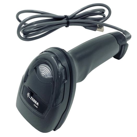 Zebra DS46 Handheld Corded 1/2D Codes Reader USB Barcode Scanner/ Used