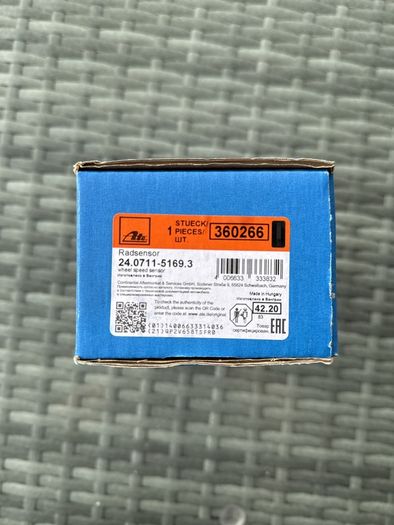 New ATe wheel speed/ABS sensor  for BMW e81 e87 e82 e88 e90 e91 e92 e93 - 1 series 3 series