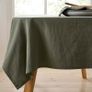 Khaki green cotton tablecloth Image 2