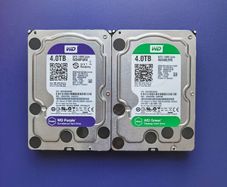 Western Digital Internal Hard Drive 4TB (Purple and Green)