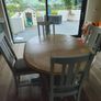 Camille Soft Grey Wooden Round Extending Dining Table, chairs and coffee table Image 4