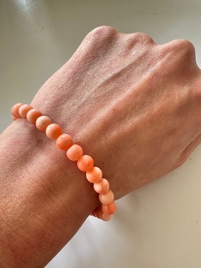 Pink coral bracelet
