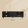 Modern TV Stand 140cm Fluted Glass Storage Cabinet Image 4
