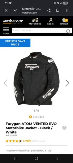 Mens motorcycle jacket