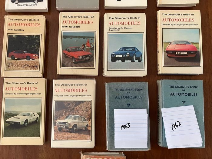 Observers Books. 'Automobiles' and later editions titled 'Cars'