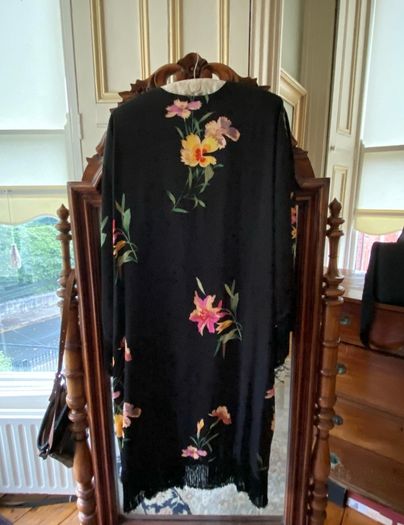 ETRO Italian Designer fringed KIMONO-Jacket - side slits - One Size