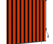 Outdoor Roller Blind 160x250 cm Orange and Brown