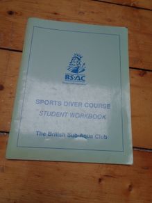 BSAC Sports Diver Student Workbook for Sale