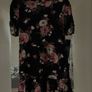 Black Floral Print Tiered Mini Dress with Puff Sleeves Image 2