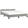 Bed Frame without Mattress Light Grey 180x200cm Super King Velvet Image 2