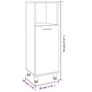 Bathroom Cabinet Grey Sonoma 30x30x95 cm Engineered Wood Image 4