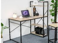 main image for ad BRAND NEW Modern Style Computer Desk with 4 Tiers Bookshelf for Home Office Studying Living Room Furniture
