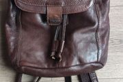 Genuine Leather Spikes &amp; Sparrow Backpack Rich Dark Brown