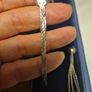 Rare Find. Vintage Sterling Silver Shimmering Tassel Neckace and Earrings Image 3