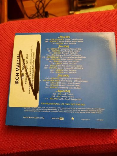 Iron Maiden: The Trooper CD Promo 2005 (rare)