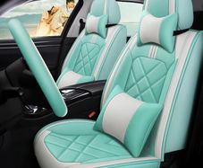 Stylish Durable Artificial Leather Full Seat Front and Rear Seat Cover Universal Car Seat Cover for 90% Sedan SUV