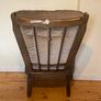 Elegant Vintage Upholstered Armchair | Solid Wood Frame Image 5