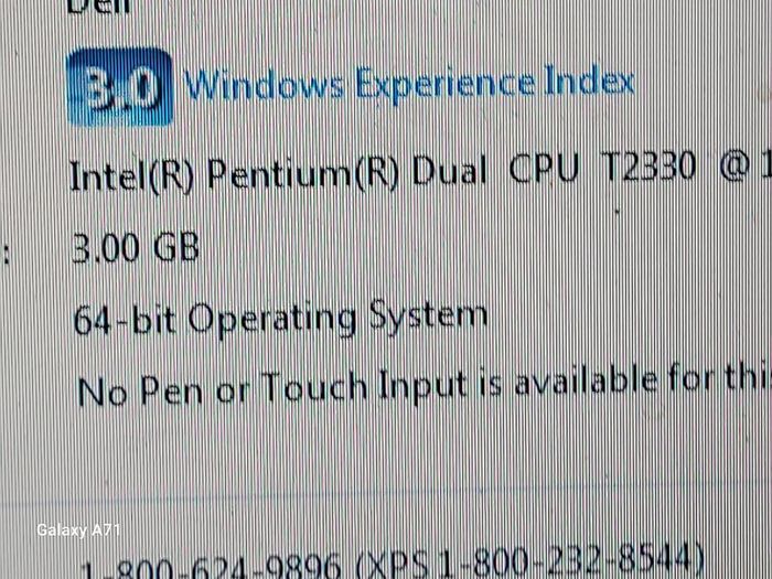 Dell Inspiron 1525, Model PP26L, Windows 7 Professional, 3GB Ram, 250GB HDD, Intel Pentium Dual CPU T2330 1.6GHz, Firefox, Opera, Chrome, and VLC