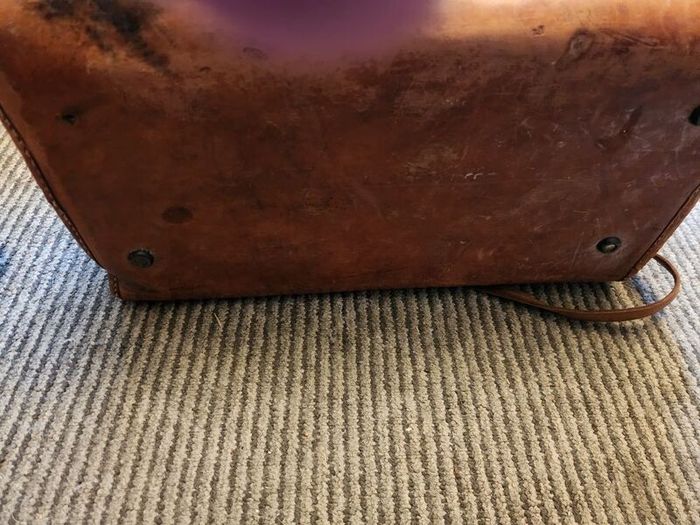 Large heavy duty leather bags plus briefcase.