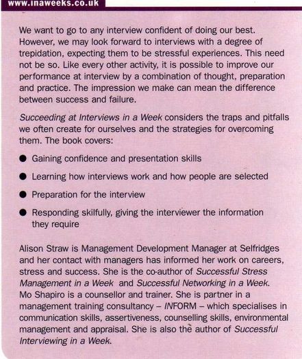 Succeeding At Interviews - In A Week