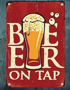 Beer for Sale Metal Sign