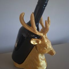 Gold Deer Head Bottle Holder