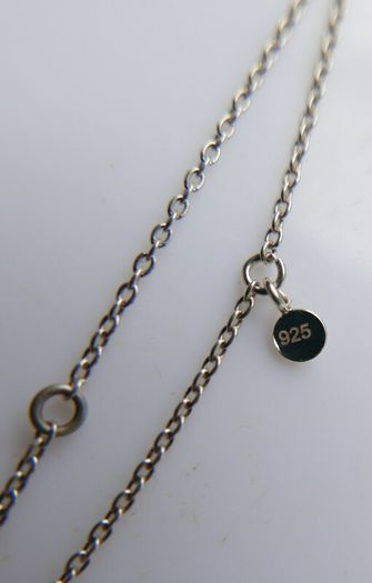 Vintage Sterling Silver 925 Long Dangles Charms Necklace  Length 19" - 4,6g