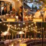 15m, LED String Light Mains Powered, with Plug/25+2 Shatterproof G40 Bulbs/Hook, Bright Warm White Lighting Outside Indoor Tree Garden Decorations Image 5
