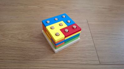 Stacking Wooden Puzzle Toy for Toddlers