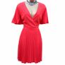 Karen Millen Red Floral Laser-Cut Pleat Dress Image 9