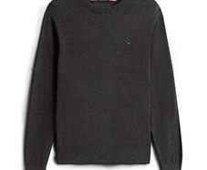 Tommy Hilfigerr Pima Cotton Cashmere Crew Neck Jumper - Charcoal Grey - XL - Brand New