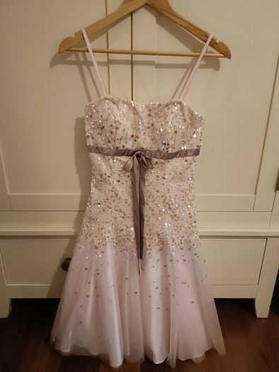 Baby pink cocktail dress