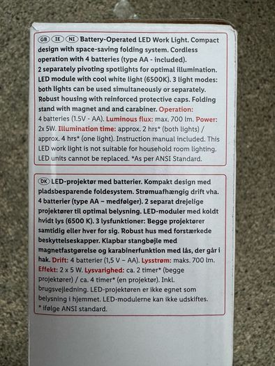 Battery Work Light