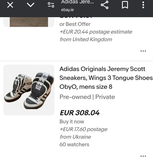 Vintage Adidas Jeremy Scott Hi tops