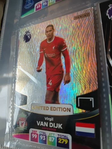 Virgil van Dijk Silver Limited Edition Panini Football Card