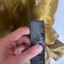 Other Stories Embroidered Mini Dress Sz 10UK 6US Gold Shiny Party Floral Image 6