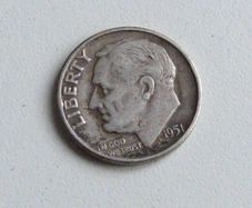 USA silver dime