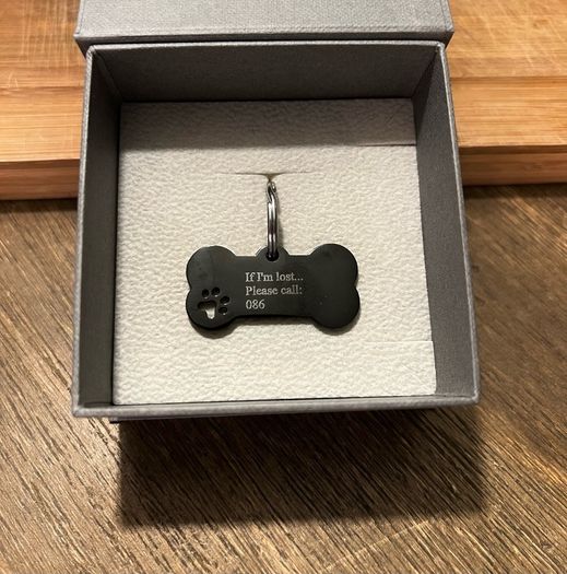 Personalised Engraved Black Dog tag