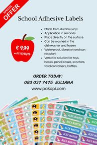 Back to school label
